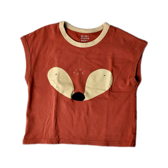 A Orange Short Sleeve T Shirts from Mimi Mono in size 18-24M for boy. (Front View)