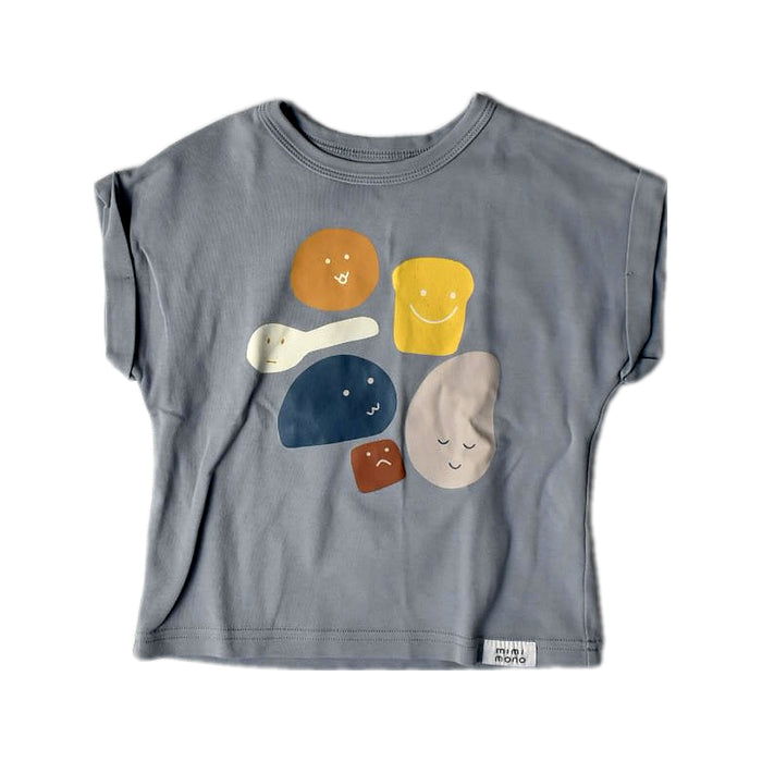 A Grey Short Sleeve T Shirts from Mimi Mono in size 18-24M for boy. (Front View)