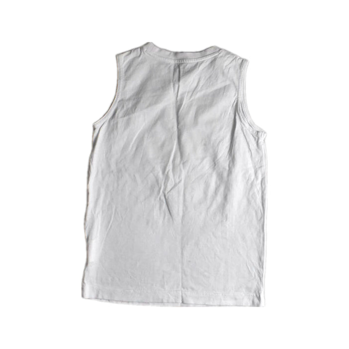 A White Sleeveless T Shirts from Nike in size 7Y for boy. (Back View)