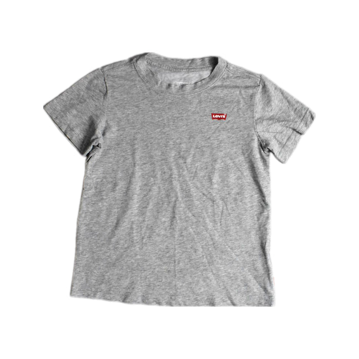 A Grey Short Sleeve T Shirts from Levi's in size 6T for boy. (Front View)