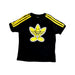 A Black Short Sleeve T Shirts from Adidas in size 6T for boy. (Front View)