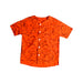 A Orange Short Sleeve Shirts from Le Petit Society in size 8Y for boy. (Front View)