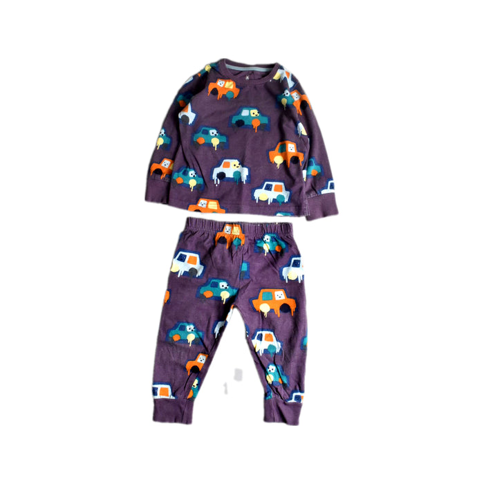 A Purple Pyjama Sets from Mothercare in size 12-18M for boy. (Front View)