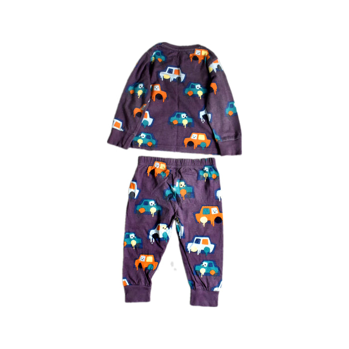 A Purple Pyjama Sets from Mothercare in size 12-18M for boy. (Back View)