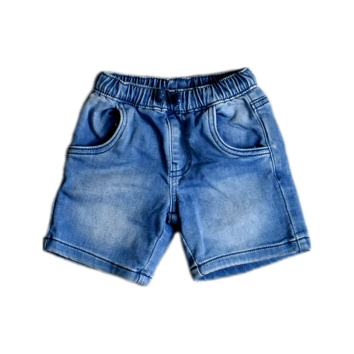 A Blue Shorts from Mothercare in size 6-12M for boy. (Front View)