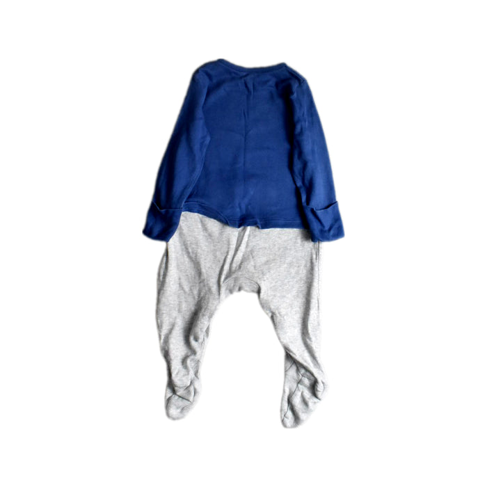 A Blue Long Sleeve Rompers from Mothercare in size 3-6M for boy. (Back View)