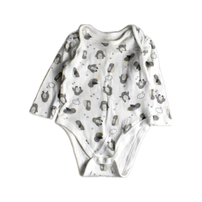 A White Short Sleeve Bodysuits from Mothercare in size 3-6M for boy. (Front View)