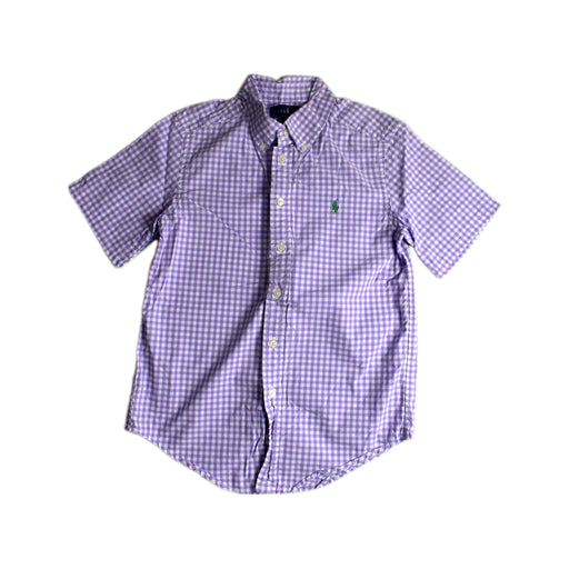 A Purple Short Sleeve Shirts from Ralph Lauren in size 10Y for boy. (Front View)
