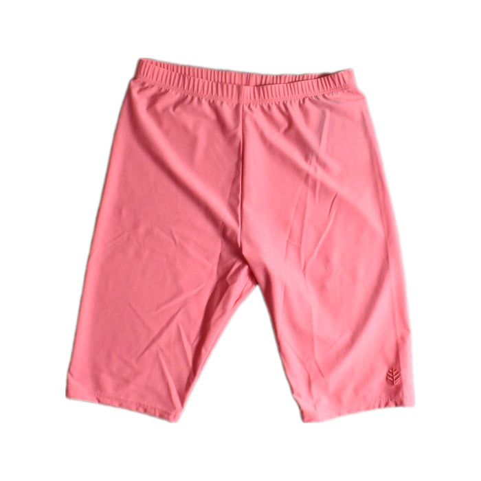 A Pink Active Shorts from Coolibar in size 12Y for girl. (Front View)
