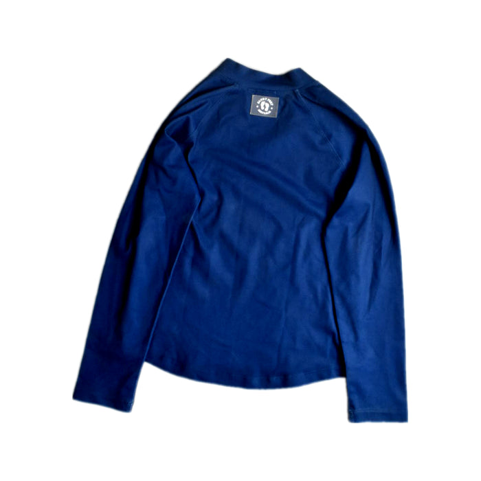 A Navy Rash Guards from Sandy Feet Australia in size 7Y for neutral. (Back View)