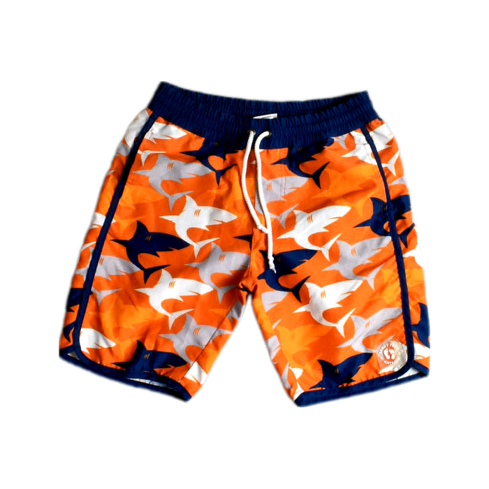 A Orange Swim Shorts from Sandy Feet Australia in size 6T for neutral. (Front View)