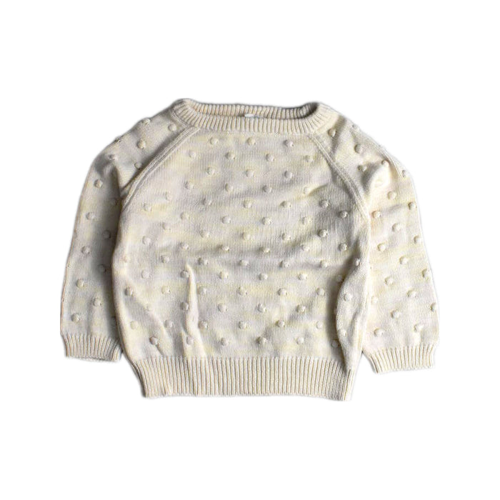 A Ivory Knit Sweaters from Jamie Kay in size 5T for girl. (Front View)