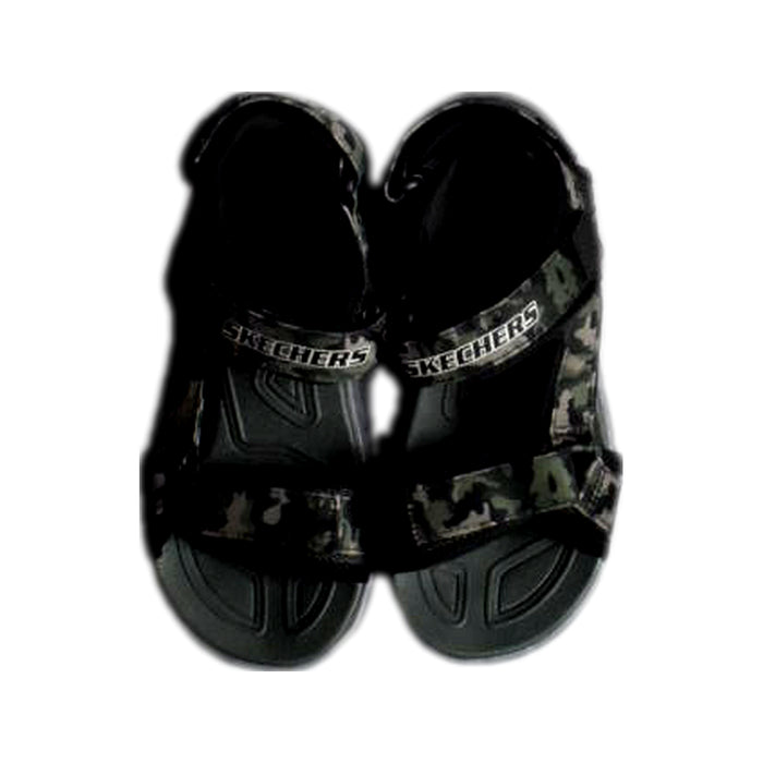 A Black Sandals from Skechers in size 6T for boy. (Back View)