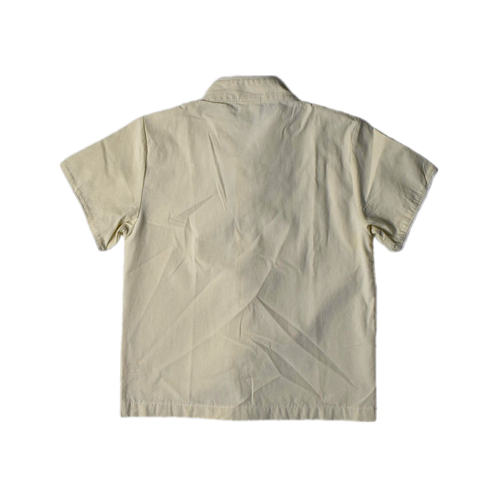 A Beige Short Sleeve Shirts from Little Kooma in size 2T for boy. (Back View)