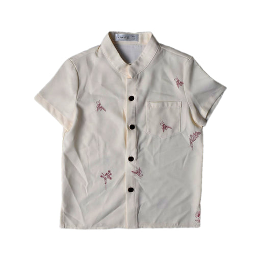 A Ivory Short Sleeve Shirts from Dear Lyla in size 18-24M for boy. (Front View)
