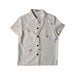 A Ivory Short Sleeve Shirts from Dear Lyla in size 18-24M for boy. (Front View)