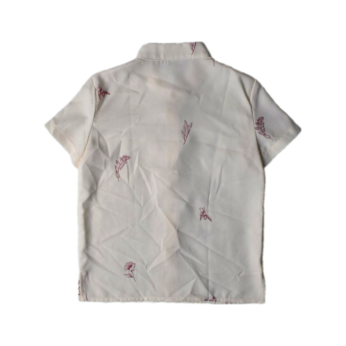 A Ivory Short Sleeve Shirts from Dear Lyla in size 18-24M for boy. (Back View)