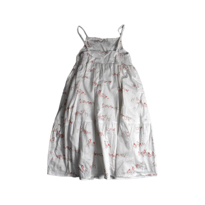 A White Sleeveless Dresses from Elly in size 6T for girl. (Back View)