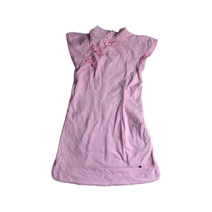 A Pink Short Sleeve Dresses from bloomB in size 9Y for girl. (Front View)