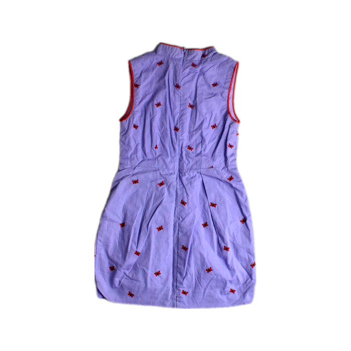 A Purple Sleeveless Dresses from bloomB in size 12-18M for girl. (Back View)