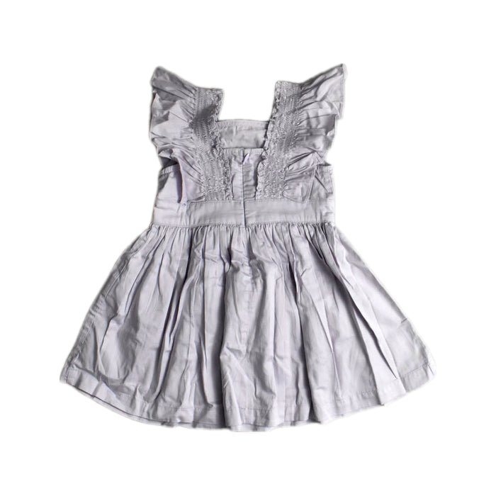 A Grey Sleeveless Dresses from Gingersnaps in size 2T for girl. (Back View)