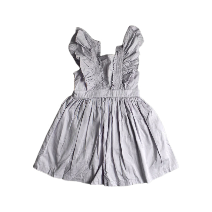 A Grey Sleeveless Dresses from Gingersnaps in size 8Y for girl. (Front View)