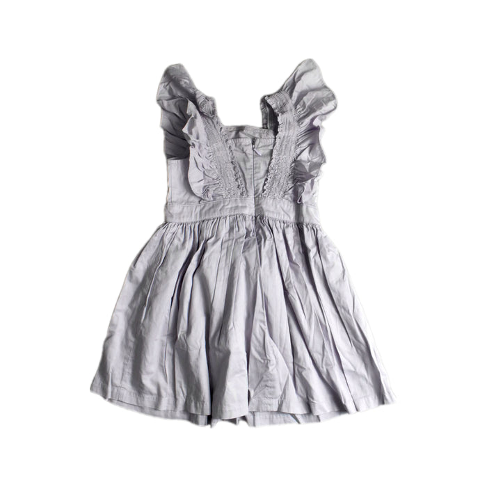 A Grey Sleeveless Dresses from Gingersnaps in size 8Y for girl. (Back View)