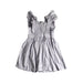 A Grey Sleeveless Dresses from Gingersnaps in size 8Y for girl. (Back View)
