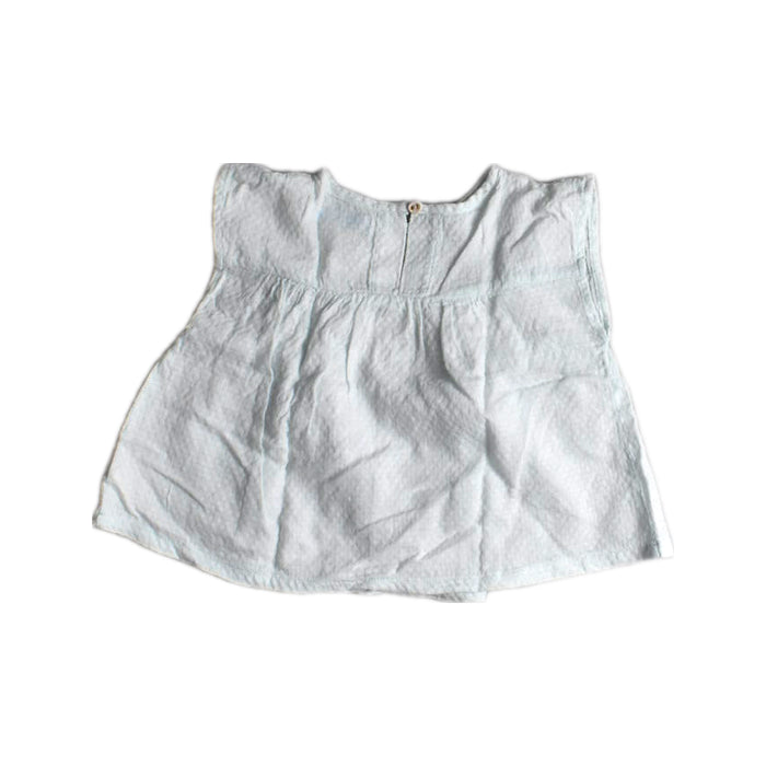 A White Sleeveless Tops from Gingersnaps in size 2T for girl. (Back View)