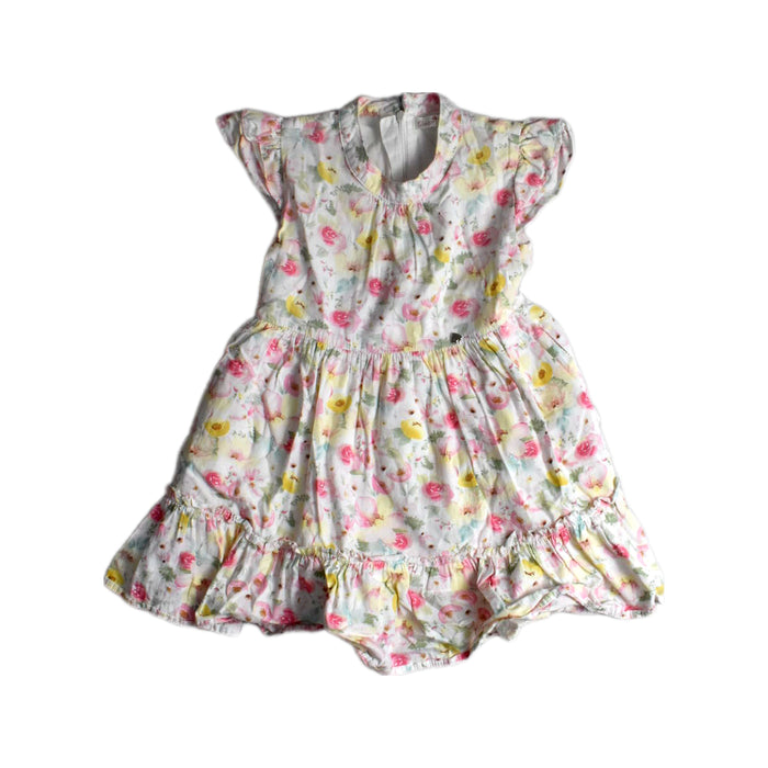 A Multicolour Short Sleeve Dresses from bloomB in size 5T for girl. (Front View)