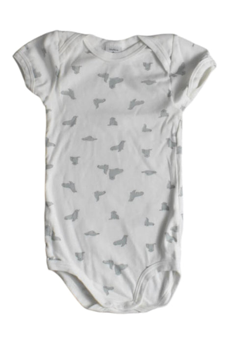 A Navy Short Sleeve Bodysuits from Petit Bateau in size 2T for boy. (Front View)