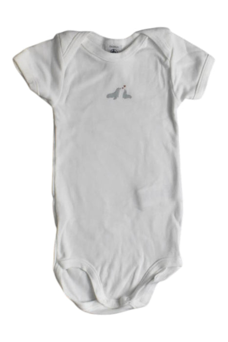 A White Short Sleeve Bodysuits from Petit Bateau in size 2T for boy. (Front View)