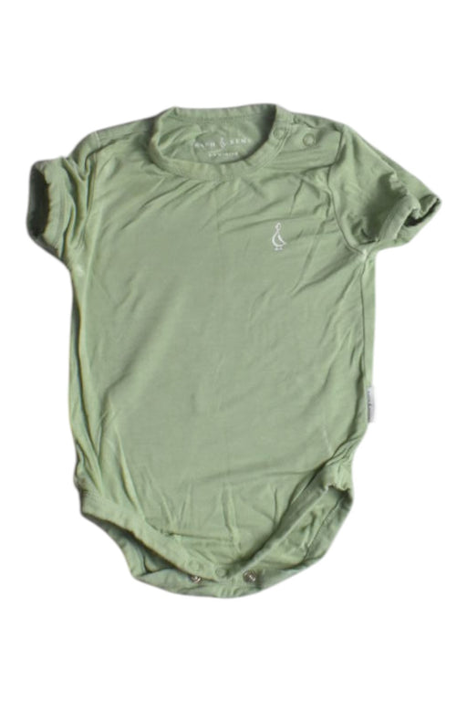 A White Short Sleeve Bodysuits from Raph and Remy in size 3-6M for boy. (Front View)
