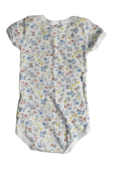 A Beige Short Sleeve Bodysuits from Petit Bateau in size 3-6M for girl. (Back View)