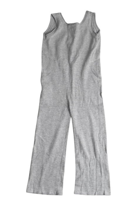 A White Sleeveless Jumpsuits from Excuse My French in size 4T for girl. (Back View)