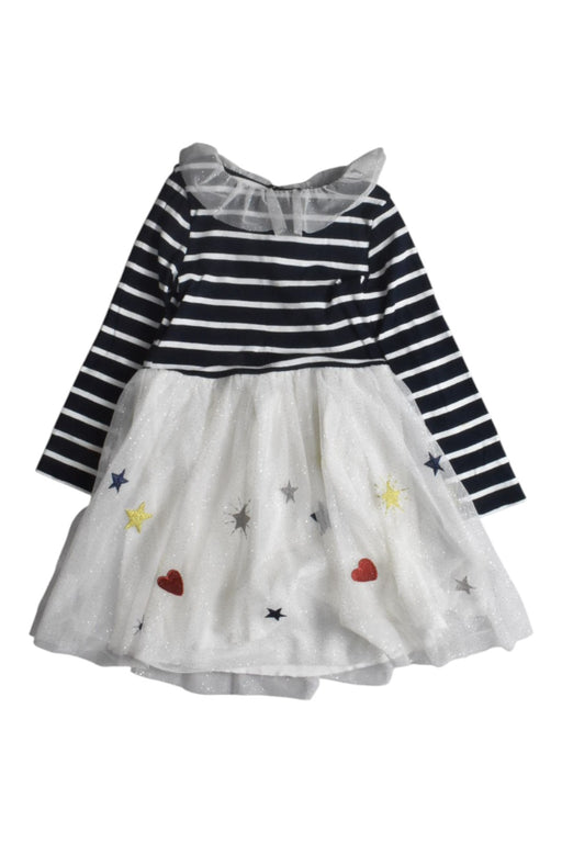A Grey Long Sleeve Dresses from Petit Bateau in size 4T for girl. (Front View)