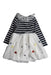 A Grey Long Sleeve Dresses from Petit Bateau in size 4T for girl. (Front View)