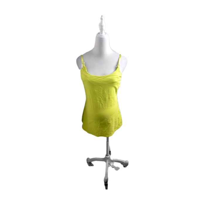 A Yellow Sleeveless Tops from Mothers en Vogue in size Maternity-M for maternity. (Front View)