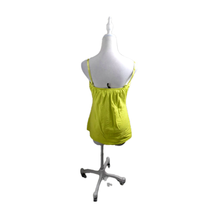 A Yellow Sleeveless Tops from Mothers en Vogue in size Maternity-M for maternity. (Back View)