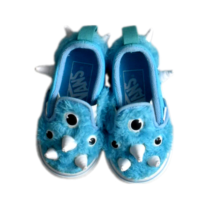 A Blue Sneakers from Vans in size 12-18M for neutral. (Back View)