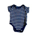 A Navy Short Sleeve Bodysuits from Mothercare in size 3-6M for boy. (Front View)