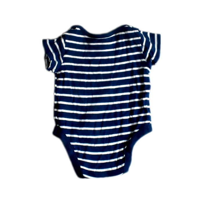 A Navy Short Sleeve Bodysuits from Mothercare in size 3-6M for boy. (Back View)
