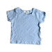 A Blue Short Sleeve T Shirts from Purebaby in size 0-3M for boy. (Front View)