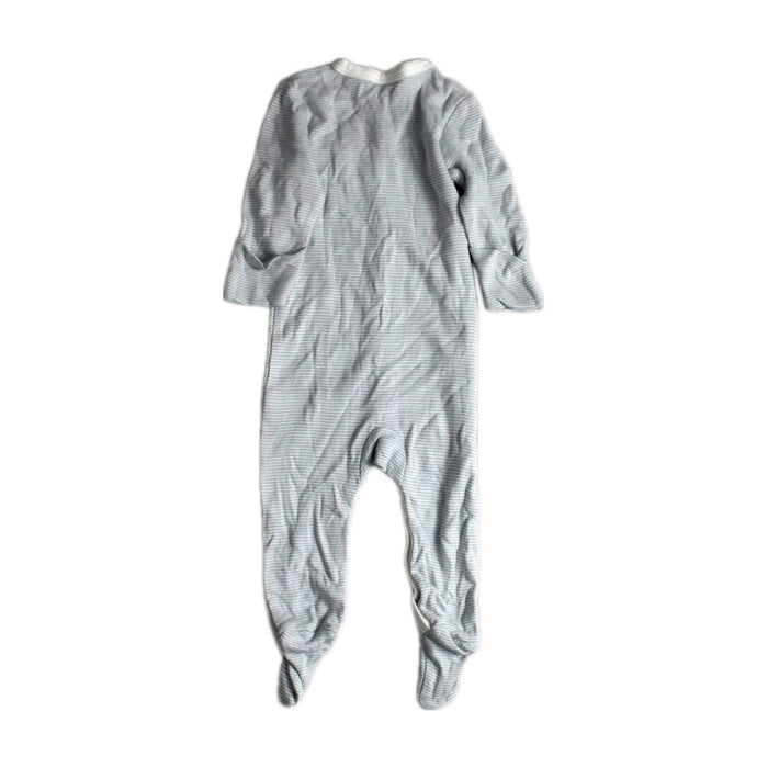 A Grey Onesies from Mori in size 0-3M for boy. (Back View)