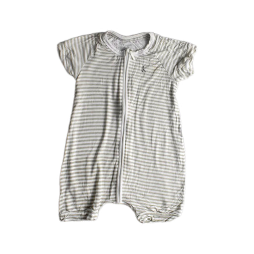 A White Short Sleeve Rompers from Raph and Remy in size 12-18M for neutral. (Front View)