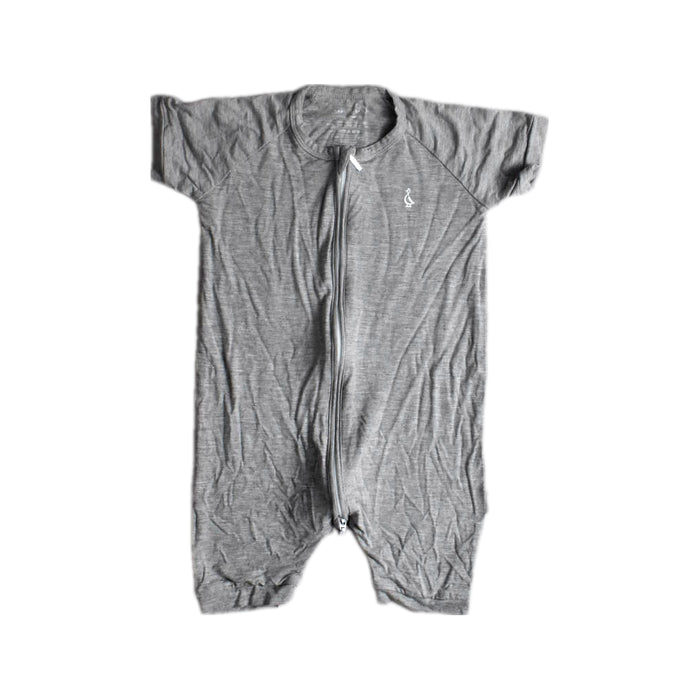 A Grey Short Sleeve Rompers from Raph and Remy in size 18-24M for neutral. (Front View)