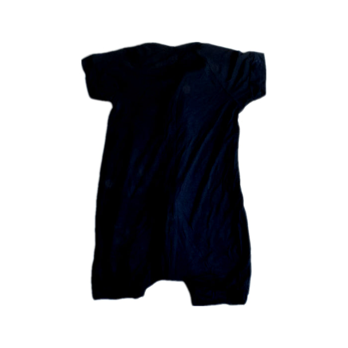 A Navy Short Sleeve Rompers from Raph and Remy in size 12-18M for neutral. (Back View)