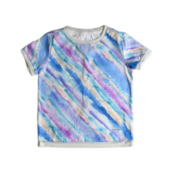 A Blue Short Sleeve T Shirts from Moody Tiger in size 6T for girl. (Front View)