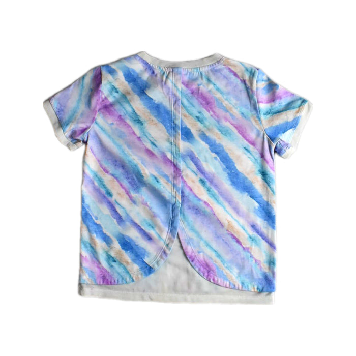 A Blue Short Sleeve T Shirts from Moody Tiger in size 6T for girl. (Back View)