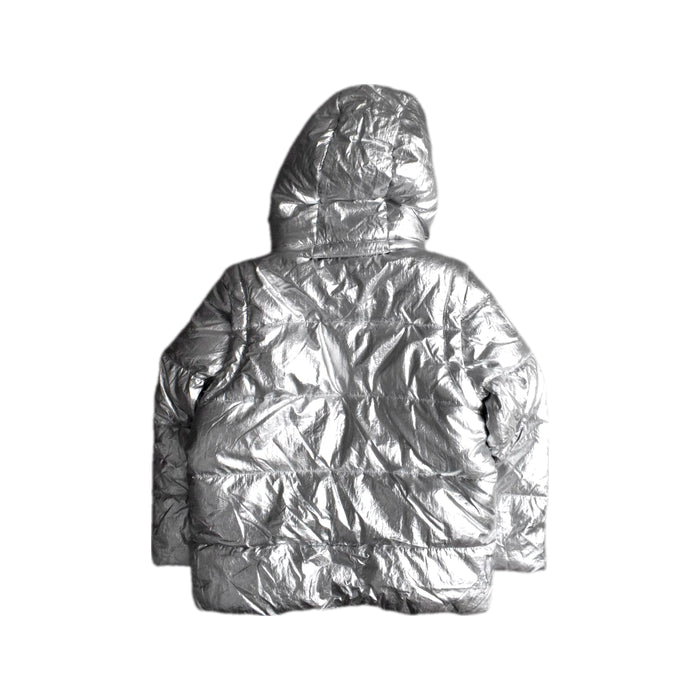 A Silver Puffer/Quilted Coats & Outerwear from Boden in size 6T for girl. (Back View)